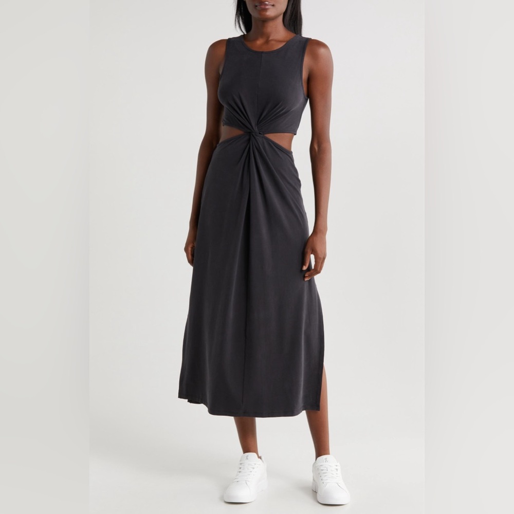 Beyond Yoga Black Midi Dress